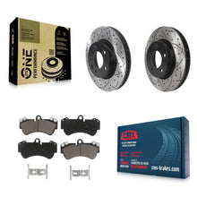 Load image into Gallery viewer, Front Drill Slot Disc Brake Rotor Ceramic Pad Kit For Porsche Cayenne Volkswagen
