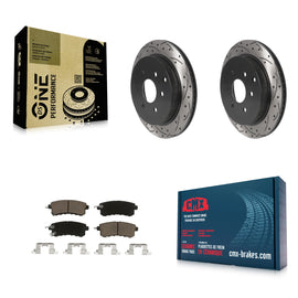 Kit de plaquettes en céramique pour Rotor de frein, fente de perçage arrière, pour INFINITI Nissan Armada QX80 QX56 
