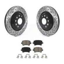 Load image into Gallery viewer, Rear Drill Slot Brake Rotors Ceramic Pad Kit For Volkswagen CC Passat GTI Golf R