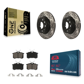 Rear Coat Drill Slot Disc Brake Rotor Ceramic Pad Kit For Volkswagen Beetle Golf