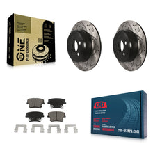 Load image into Gallery viewer, Rear Drill Slot Disc Brake Rotors Ceramic Pad Kit For Dodge Charger Chrysler 300