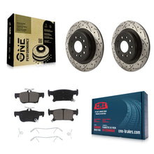 Load image into Gallery viewer, Rear Coated Drilled Slotted Disc Brake Rotors Ceramic Pad Kit For Buick Envision