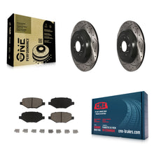 Charger l'image dans la galerie, Rear Drilled Slot Brake Rotor Ceramic Pad Kit For Ford Explorer Edge Taurus Flex