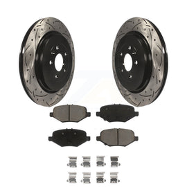 Rear Drill Slot Brake Rotor Ceramic Pad Kit For Ford Explorer Taurus Flex Police
