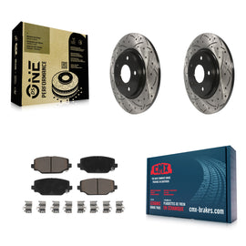 Rear Drill Slot Brake Rotor Ceramic Pad Kit For Dodge Grand Caravan Journey Town