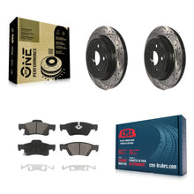 Charger l'image dans la galerie, Rear Drilled Slot Brake Rotor &amp; Ceramic Pad Kit For Jeep Grand Cherokee Dodge WK