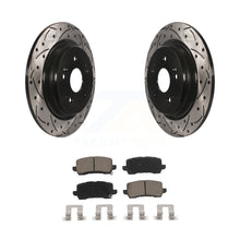 Load image into Gallery viewer, Rear Coated Drill Slot Disc Brake Rotors Ceramic Pad Kit For 2015-2020 Acura TLX