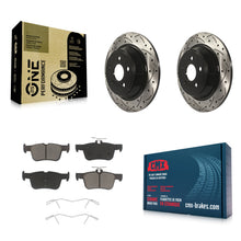 Load image into Gallery viewer, Rear Drill Slot Brake Rotor Ceramic Pad Kit For Ford Edge Fusion Lincoln MKX MKZ