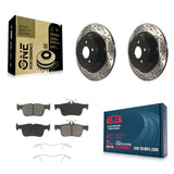 Rear Drill Slot Brake Rotor Ceramic Pad Kit For Ford Edge Fusion Lincoln MKX MKZ