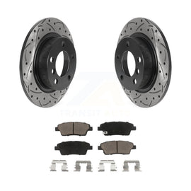 Rear Drilled Slot Brake Rotor Ceramic Pad Kit For Mini Cooper Countryman Paceman