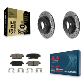 Rear Drilled Slot Brake Rotor Ceramic Pad Kit For Mini Cooper Countryman Paceman
