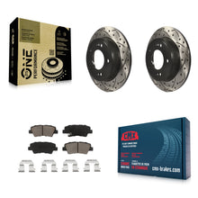 Load image into Gallery viewer, Rear Drilled Slot Brake Rotor Ceramic Pad Kit For Hyundai Elantra Kia Soul Forte