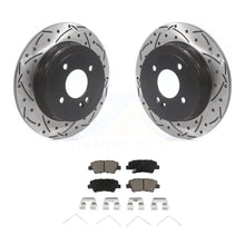 Charger l&#39;image dans la galerie, Rear Coat Drill Slot Disc Brake Rotor Ceramic Pad Kit For Hyundai Accent Kia Rio