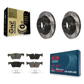 Rear Drilled Slot Brake Rotor & Ceramic Pad Kit For BMW 328i 320i 428i 228i 230i