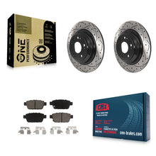 Charger l'image dans la galerie, [Rear] 2009-2014 Acura TL Performance Drilled &amp; Slotted Brake Rotor &amp; Ceramic Pads Kit For Max Braking