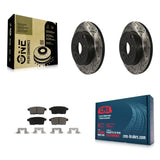 [Rear] 2007-2015 Mazda CX-9 Performance Drilled & Slotted Brake Rotor & Ceramic Pads Kit For Max Braking