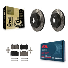 Charger l'image dans la galerie, Rear Coat Drill Slot Disc Brake Rotors Ceramic Pad Kit For Hyundai Genesis Coupe