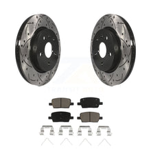 Charger l&#39;image dans la galerie, Rear Drilled Slot Brake Rotors Ceramic Pad Kit For Chevrolet Camaro Cadillac CT6