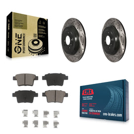 Rear Drilled Slot Brake Rotors Ceramic Pad Kit For Ford Five Hundred Freestyle X