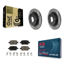 Charger l'image dans la galerie, Rear Drilled Slot Brake Rotor &amp; Ceramic Pad Kit For Chevrolet Equinox Malibu GMC