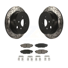 Charger l&#39;image dans la galerie, Rear Drill Slot Disc Brake Rotors Ceramic Pad Kit For Subaru Forester Impreza XV