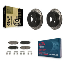 Charger l'image dans la galerie, Rear Drill Slot Brake Rotors Ceramic Pad Kit For Subaru Outback Impreza Forester