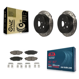 Rear Drill Slot Brake Rotors Ceramic Pad Kit For Subaru Outback Impreza Forester