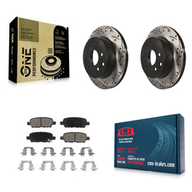 Rear Drill Slot Brake Rotors Ceramic Pad Kit For Nissan Rogue Sport INFINITI G35