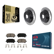 Load image into Gallery viewer, Rear Drilled Slot Brake Rotor Ceramic Pad Kit For Honda Pilot Ridgeline Passport