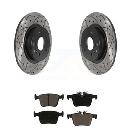 Rear Drill Slot Disc Brake Rotors Ceramic Pad Kit For Land Rover Discovery Sport