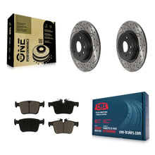 Charger l'image dans la galerie, Rear Drill Slot Disc Brake Rotors Ceramic Pad Kit For Land Rover Discovery Sport