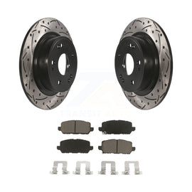[Rear] 2016-2022 Honda HR-V Performance Drilled & Slotted Brake Rotor & Ceramic Pads Kit For Max Braking