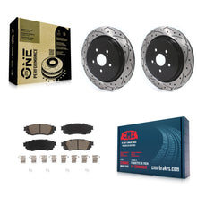 Load image into Gallery viewer, Rear Drilled Slot Disc Brake Rotor Ceramic Pad Kit For Lexus RX350 RX450h RX350L