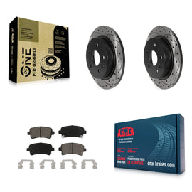 Rear Drill Slot Brake Rotors Ceramic Pad Kit For Chevrolet Malibu Buick LaCrosse
