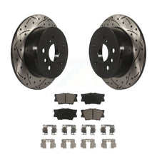 Load image into Gallery viewer, Rear Drill Slot Brake Rotors Ceramic Pad Kit For Toyota Camry Lexus ES350 Avalon