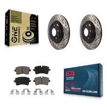 Load image into Gallery viewer, Rear Coated Drilled Slot Disc Brake Rotor Ceramic Pad Kit For Audi A7 Quattro A6