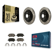 Charger l'image dans la galerie, Rear Drill Slot Brake Rotor Ceramic Pad Kit For Volvo S60 XC70 S80 V60 Cross V70