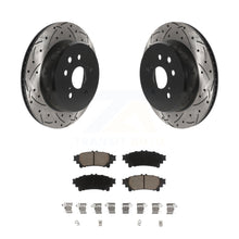 Charger l&#39;image dans la galerie, Rear Drilled Slot Brake Rotor Ceramic Pad Kit For Lexus GS350 IS300 IS200t IS350