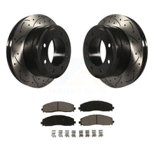 Load image into Gallery viewer, Rear Drill Slot Disc Brake Rotor Ceramic Pad Kit For Ford F-250 Super Duty F-350