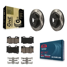 Load image into Gallery viewer, Rear Drilled Slot Brake Rotors Ceramic Pad Kit For INFINITI Q50 M37 Q60 Q70 Q70L