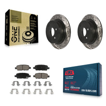 Load image into Gallery viewer, Rear Drill Slot Brake Rotor Ceramic Pad Kit For Nissan Altima Sentra Maxima Juke