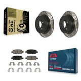 Rear Drill Slot Brake Rotor Ceramic Pad Kit For Nissan Altima Sentra Maxima Juke