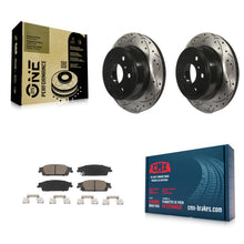 Load image into Gallery viewer, Rear Drill Slot Brake Rotors Ceramic Pad Kit For Chevrolet Silverado 1500 GMC XL