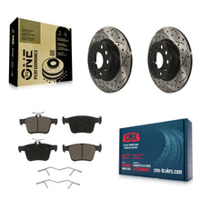Load image into Gallery viewer, Rear Drill Slot Disc Brake Rotors Ceramic Pad Kit For Audi A3 Quattro Volkswagen