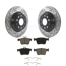 Charger l&#39;image dans la galerie, Rear Drill Slot Brake Rotors Ceramic Pad Kit For Volkswagen Tiguan Jetta Audi TT