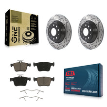 Charger l'image dans la galerie, Rear Drill Slot Brake Rotors Ceramic Pad Kit For Volkswagen Tiguan Jetta Audi TT