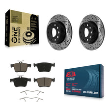 Charger l'image dans la galerie, Rear Coat Drill Slot Disc Brake Rotors Ceramic Pad Kit For Volkswagen Jetta Taos