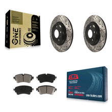 Charger l'image dans la galerie, [Rear] 2017-2019 Audi A4 Quattro Performance Drilled &amp; Slotted Brake Rotor &amp; Ceramic Pads Kit For Max Braking