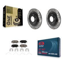 Load image into Gallery viewer, Rear Drilled Slot Brake Rotor Ceramic Pad Kit For Kia Niro Hyundai Ioniq Soul EV