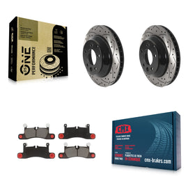 Rear Drill Slot Disc Brake Rotors Ceramic Pad Kit For Porsche Cayenne Volkswagen